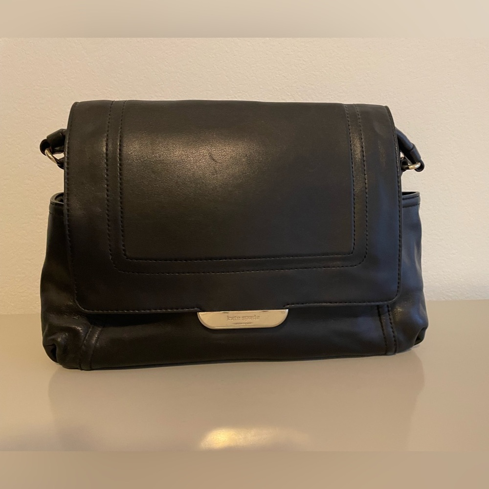 🌸 Kate Spade Authentic 2000s Black Leather Shoulder Bag